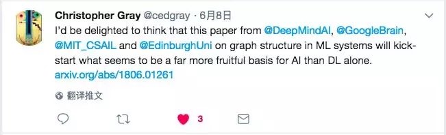芯片公司Graphcore的创始人Chris Gray评论说，如果这个方向继续下去并真的取得成果，那么将为AI开创一个比现如今的深度学习更加富有前景的基础