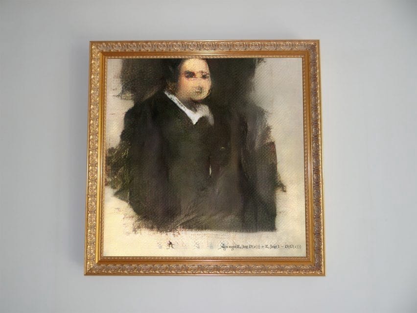 由Generative Adversarial Networks创作的Edmond de Belamy在佳士得拍卖会上以432,500美元的价格成交出售