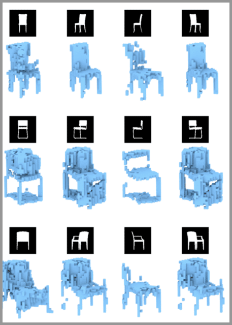 从2D图像到3D椅子模型的建立过程